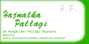 hajnalka pallagi business card